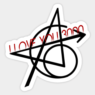 I love you 3000 Sticker